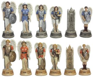Chess Set Pieces Heavenly Archangels