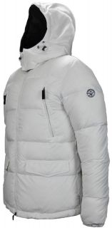 Armani Jeans Mens Hooded Down Puffer Jacket White
