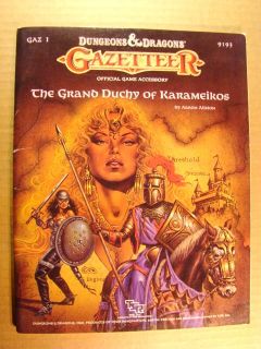 GAZ 1 Gazetteer Grand Duchy Karameikos RARE Dungeons Dragons