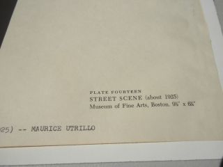 vintage maurice utrillo print 1925 street scene