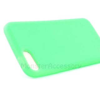 Green Soft Silicone Skin Gel Case Cover for Apple iPod Touch 5 5g 5th 