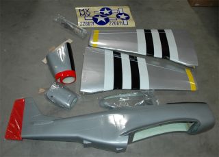 51 Mustang 120 68 Nitro RC Airplane ARF, Incomplete Package