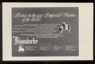 1968 Bosendorfer Concert Grand Piano Vintage Print Ad