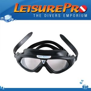 Aqua Sphere Seal XP Swim Mask, Clear Lens, Large, Black Frame