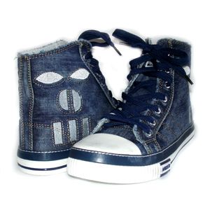 8003 Quality Canvas Shoes. HIGH TOP NEW NAVY Size 8   Chuck