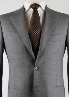 New $5850 Cesare Attolini Gray Suit 40 50