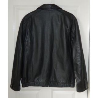   ashford jacket size m description men s black leather john ashford