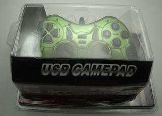 Green USB Computer Game Pad Controller Joypad Joystick