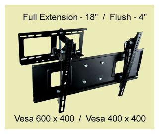 Vesa 600 x 400 Articulating Wall Mount for LCD TV LED TV 18 Full 