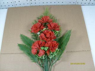 Artificial Flowers Red Plastic Flowers 