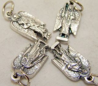 Mini Silver Archangel Michael Gabriel Lot of 4 Medal