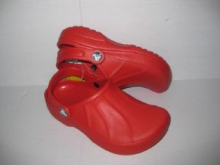 New Crocs Kids Aspen C2 Childrens Youth Red Slip on Clog Shoe Sandal 