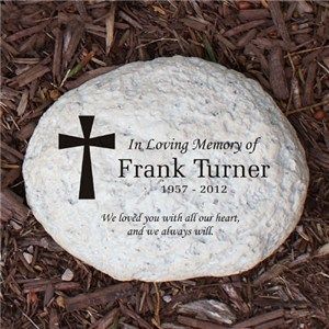 PERSONALIZED IN LOVING MEMORY ENGRAVED MEMORIAL SMALL GARDEN STONE