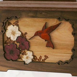 Astoria Style Hummingbird Cremation Urn   Engravable   