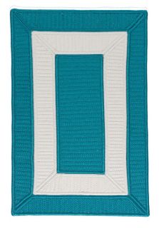 Braided Area Rug Outdoor Carpet Turquoise 3 6 x 5 6
