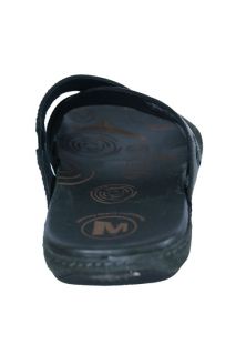 Merrell Mens Sandals Arrigo Black Leather Slip on Slides J38931 Sz 11 