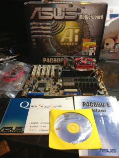 ASUS P4C800 E Deluxe Rev 2 0 Motherboard Intel Pentium 4 2 8GHz 4GB 