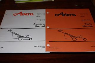 Ariens Owners Manual 911 Series Walk Behind Lawn Mowers with Parts 