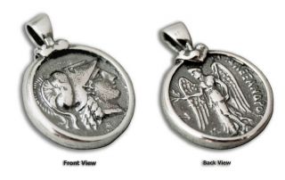goddess athena and nike silver coin pendant culturetaste 2009