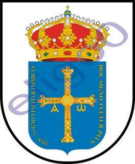 1x Sticker Escudo de Asturias Spain Coat of Arms Decal