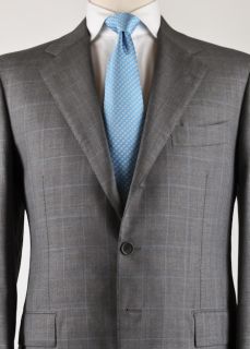 New $5550 Cesare Attolini Gray Suit 40 50