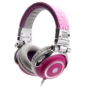 New Idance Studio Pro DJ Audio Cellphone Headphones in Line Mic Pink 