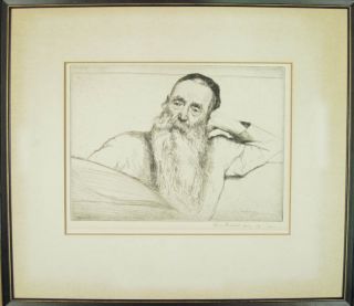 William Auerbach Levy Original AP Etching 1915 Listed