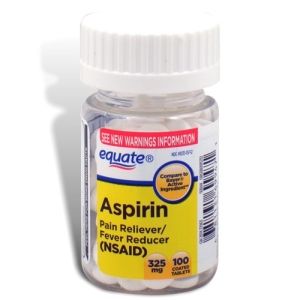 Aspirin 325 mg, 100 Coated Tablets   Equate