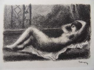 Renoir RARE Lithographie Originale Signee Mourlot 1951