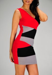 Short Dress WOW Couture V Neck Bandage B881 Cocktail Evening Red Black 