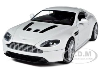 Aston Martin Vantage V12 Pearl White 1 24 Diecast Model Car by 