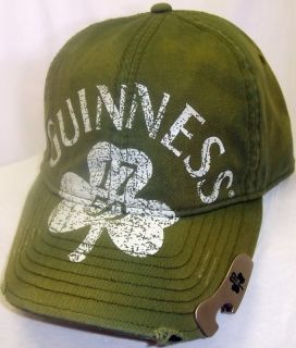Arthur Guinness Irish Shamrock Clover Beer Bottle Opener Baseball Hat 