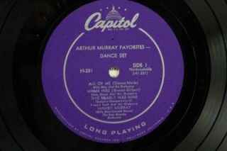 33 LP 10 Arthur Murray Favorites Dance Set Hi Fi Capital Records H 