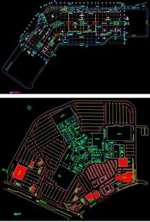 Shopping Mall Design Layout AutoCAD Drawings Lot CAD
