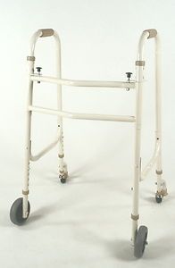    Folding Walker with 5 Front Wheels and Rear Casters Auto Braking