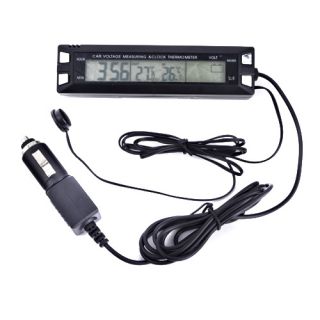 Digital LCD Clock in Out Door Car Thermometer Monitor