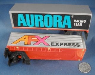 1979 Aurora AFX Express Team Slot Car Trailers Deco