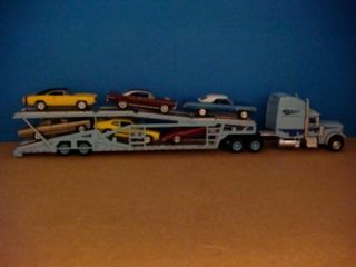 Peterbilt Semi with Auto Transport Trailer 1 64 Scale EDT 14 Detailed 