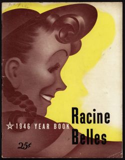 1946 Racine Belles Yearbook 13 Autographs AAGPBL Champs