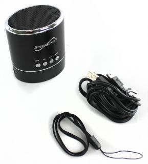   SC 1324 Black Portable Speaker USB Micro SD Aux Input FM Radio