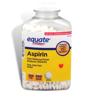 Aspirin 325 mg, 500 Coated Tablets   Equate