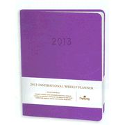 2013 Inspirational Weekly Planner Purple Imitation Leather 2012 New 