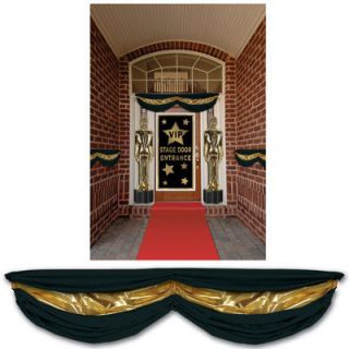 Awards Night Theme Party Fabric Bunting Black and Gold
