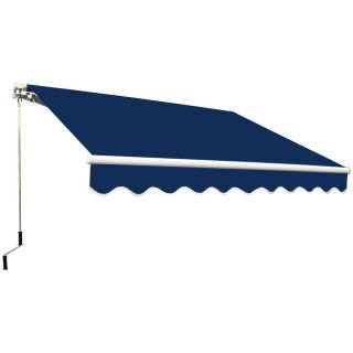 Gudcraft Retractable Awning Solid Blue Patio Awning Choose Your Size 