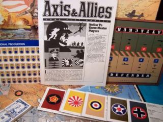 Vintage 1984 Axis and Allies Board Game Game Master Milton Bradley 