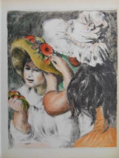 Renoir RARE Lithographie Originale Signee Mourlot 1951
