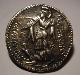  Dodeca drachm Greek Coin Medal Solid Silver Athena Alexander