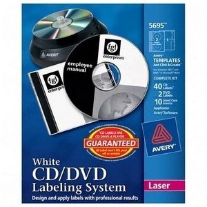 Avery Dennison 5695 CD DVD Design Kit Lables Jewel Case Inserts 