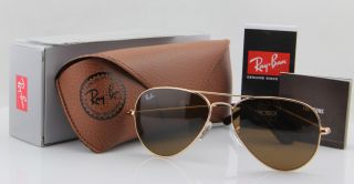 100 Genuine Ray Ban Aviator RB3025 001 33 Gold Brown 55mm 58mm 62mm UK 