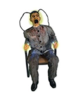 New Animated Death Row Electrocuted Prisoner Life Size Halloween Prop 